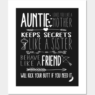 Auntie Loves You Quote Posters and Art